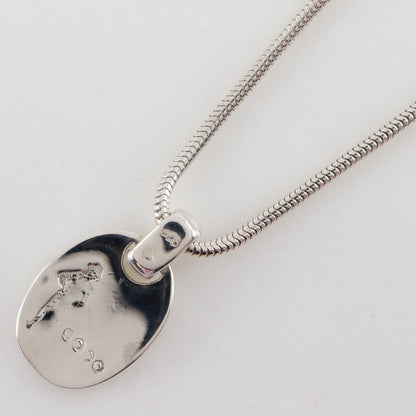CHANEL Necklace Silver925 Silver Snake Chain NO.5 Clover icon Women