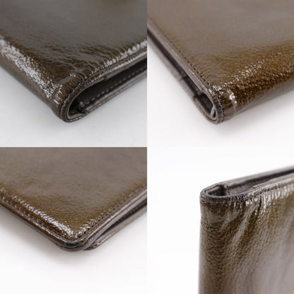 CHANEL Long Wallet Purse enamel bronze COCO Mark Women