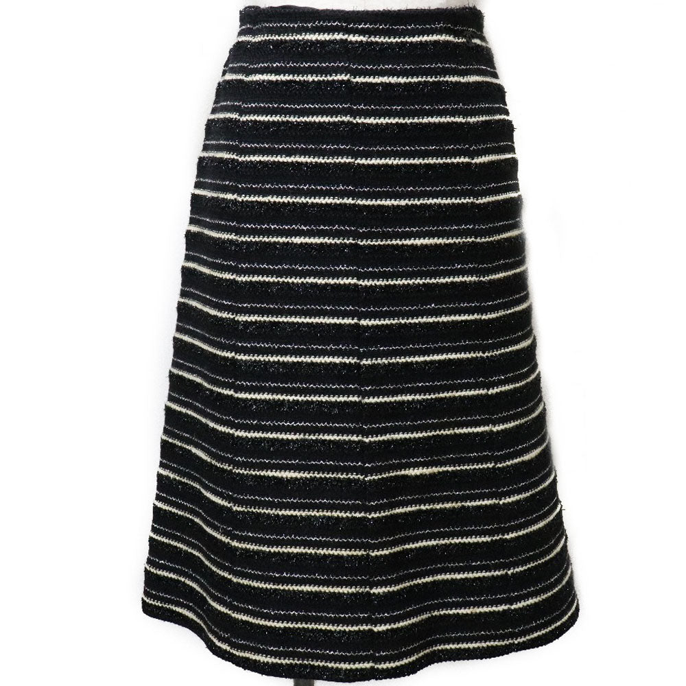 CHANEL skirt P19873V11554 tweed black flare skirt Women 38
