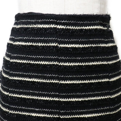 CHANEL skirt P19873V11554 tweed black flare skirt Women 38