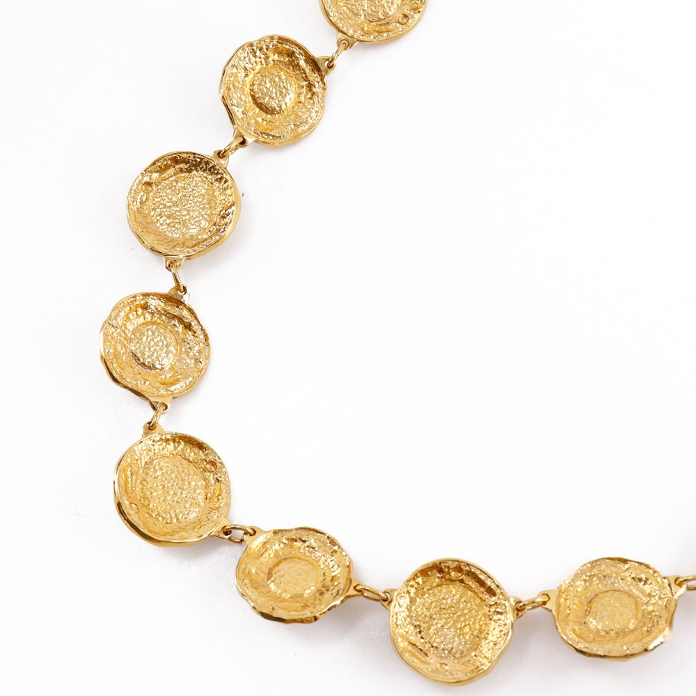 CHANEL Necklace Plated Gold, Faux Pearl gold vintage Women