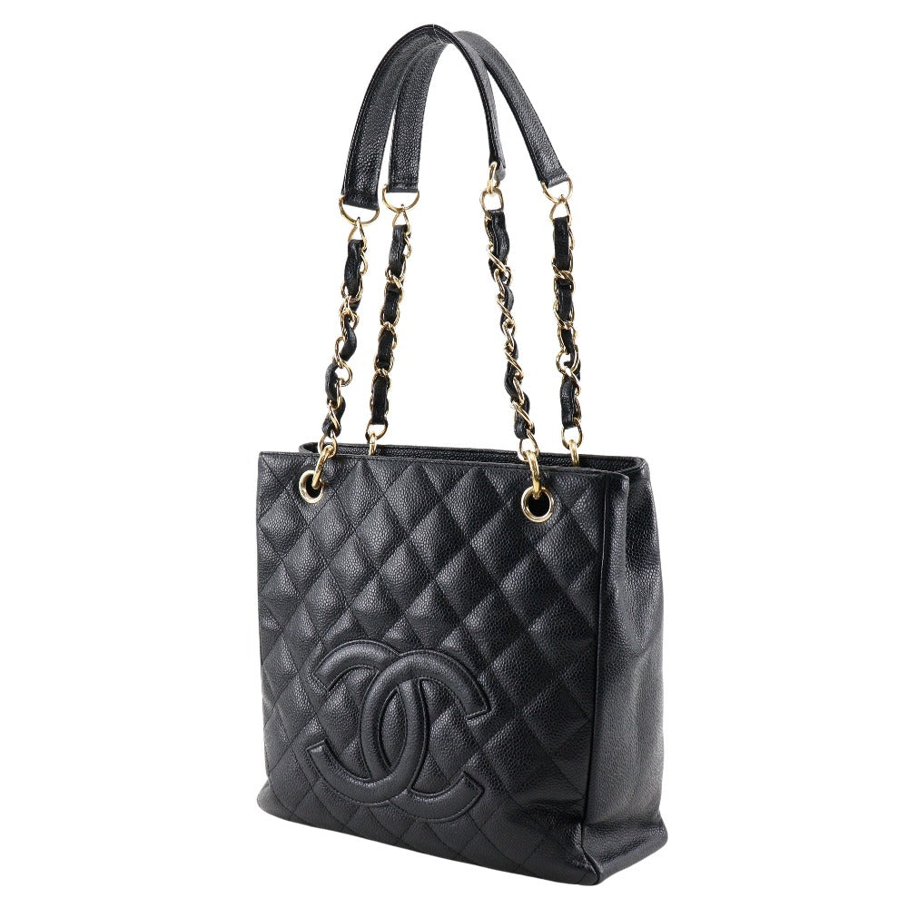CHANEL Shoulder Bag A20994 Caviar skin black Matrasse PST Chain Tote Women
