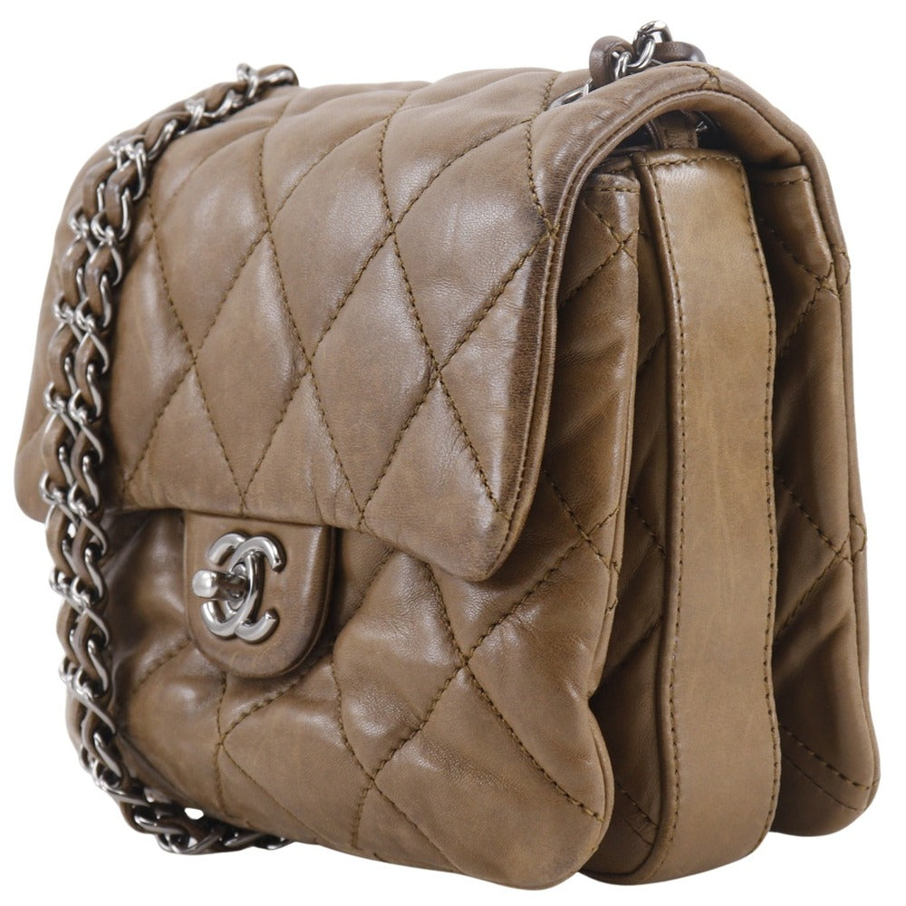 CHANEL Shoulder Bag lambskin Brown Matrasse ChainShoulder