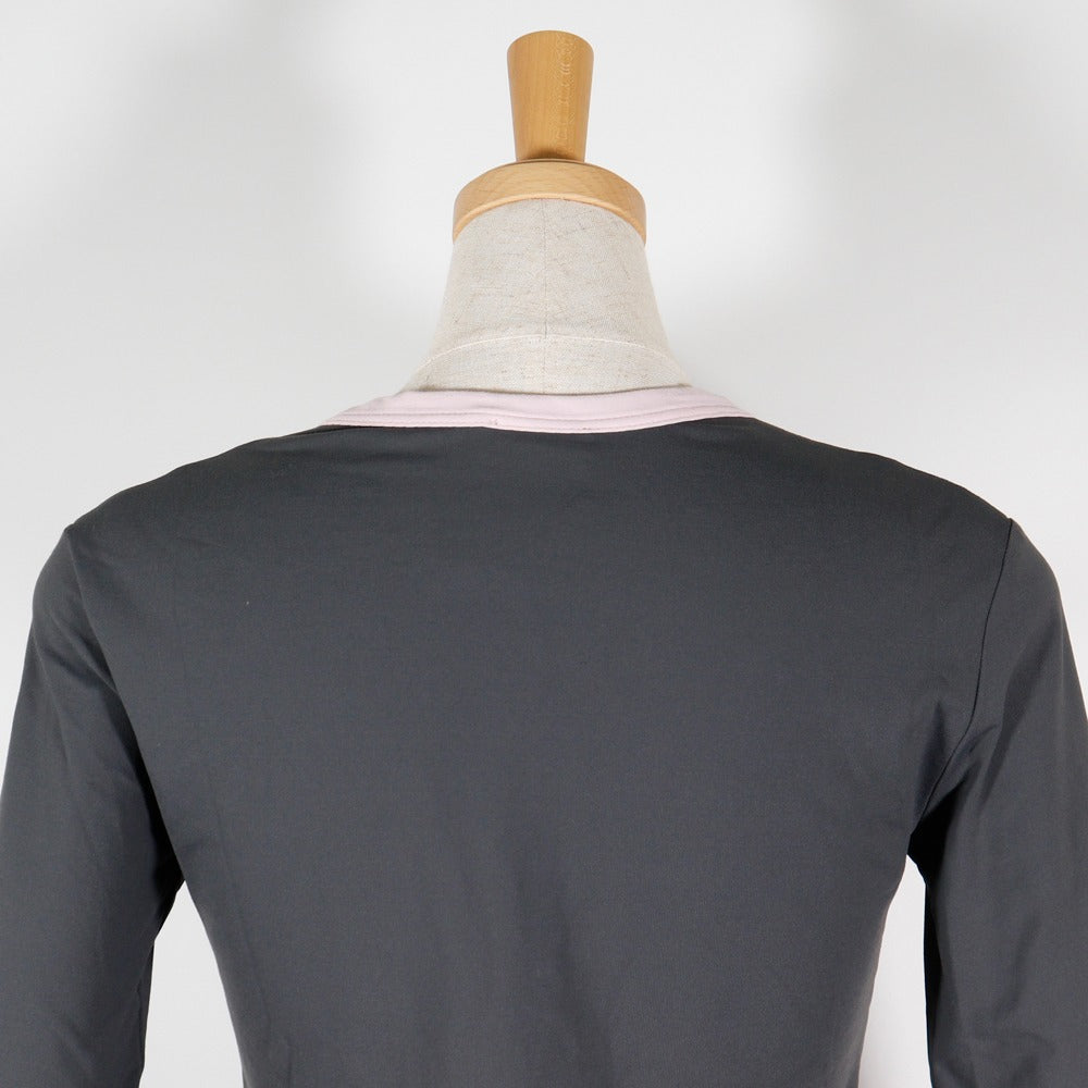 CHANEL cardigan P20775V12115 03P Nylon, Polyurethane Gray / pink Zip up Pi Pink 36