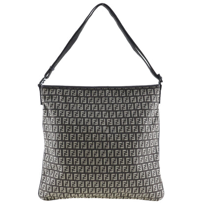 FENDI Shoulder Bag canvas Brown Zucchino one belt Women