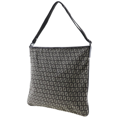 FENDI Shoulder Bag canvas Brown Zucchino one belt Women