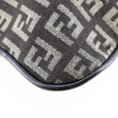 FENDI Shoulder Bag canvas Brown Zucchino one belt Women