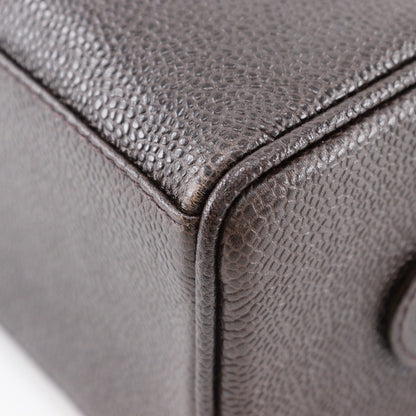 CHANEL Pouch A01996 Caviar skin Brown Cosmetic porch COCO Mark Women