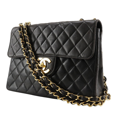 CHANEL Shoulder Bag A04412 lambskin black Double chain Deca Matelasse 30 ChainShoulder Women