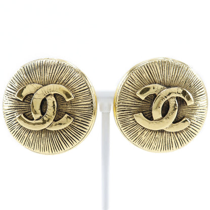CHANEL Earring Plated Gold gold COCO Mark Women