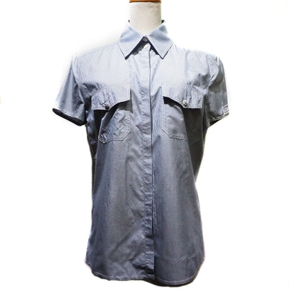 CHANEL Short sleeve shirt P24930V15491 silk Blue Women 38
