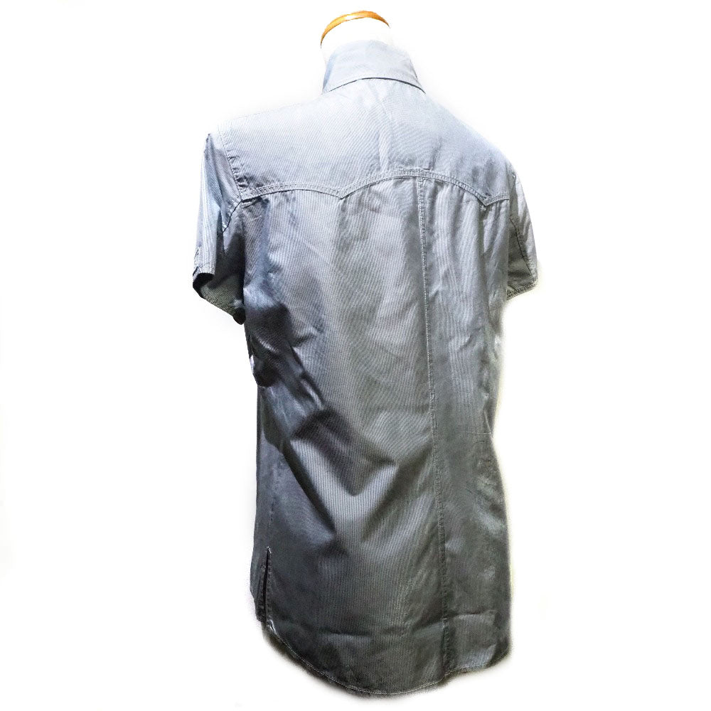 CHANEL Short sleeve shirt P24930V15491 silk Blue Women 38