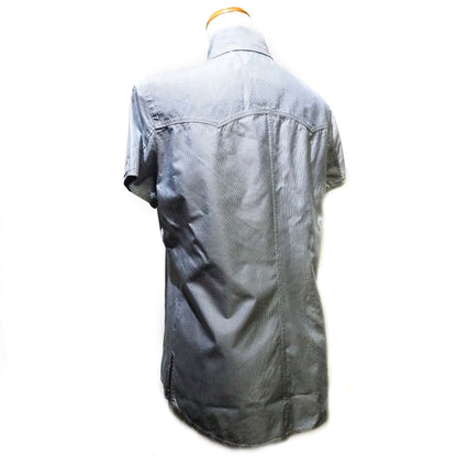 CHANEL Short sleeve shirt P24930V15491 silk Blue Women 38