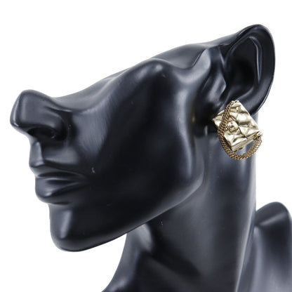 CHANEL Earring Plated Gold gold Bag-shaped Earrings Matrasse Women