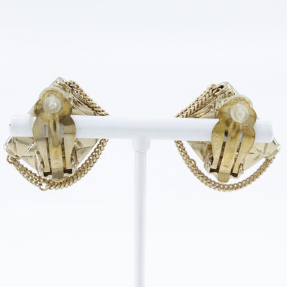 CHANEL Earring Plated Gold gold Bag-shaped Earrings Matrasse Women