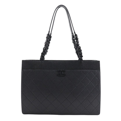 CHANEL Tote Bag AS2304 leather black Matrasse Large shopping