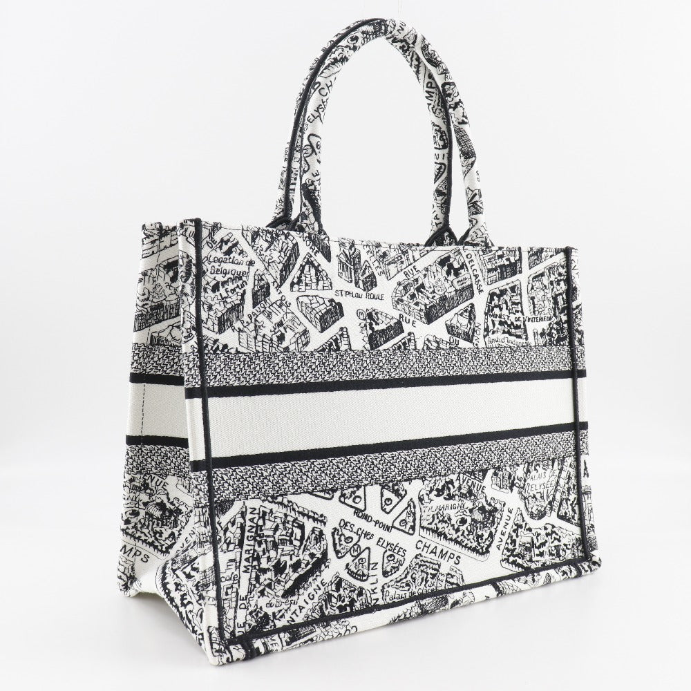 Christian Dior Tote Bag canvas White Toile de Jui Book Tote Medium
