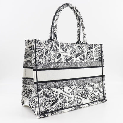 Christian Dior Tote Bag canvas White Toile de Jui Book Tote Medium