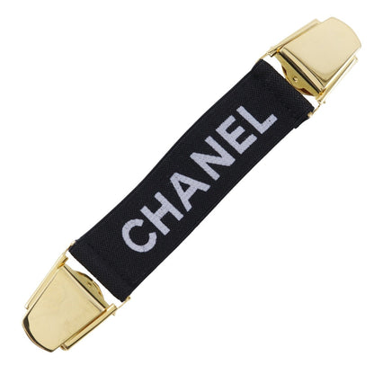 CHANEL Other miscellaneous goods Rubber, Plated Gold black Clip logo Arm band Women