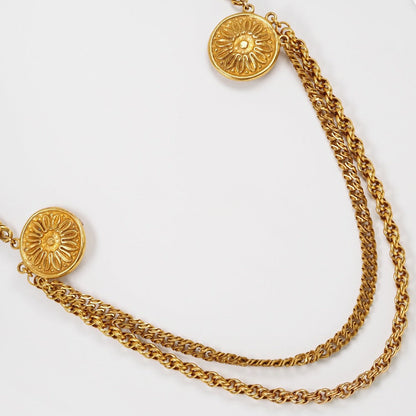 CELINE Brooch Plated Gold gold vintage Chain Women