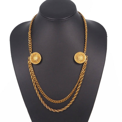 CELINE Brooch Plated Gold gold vintage Chain Women