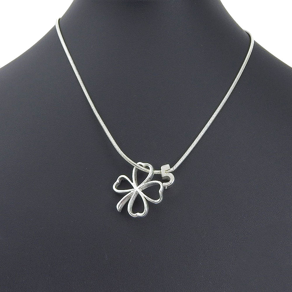 CHANEL Necklace Silver925 Silver Clover No.5 Icon Women