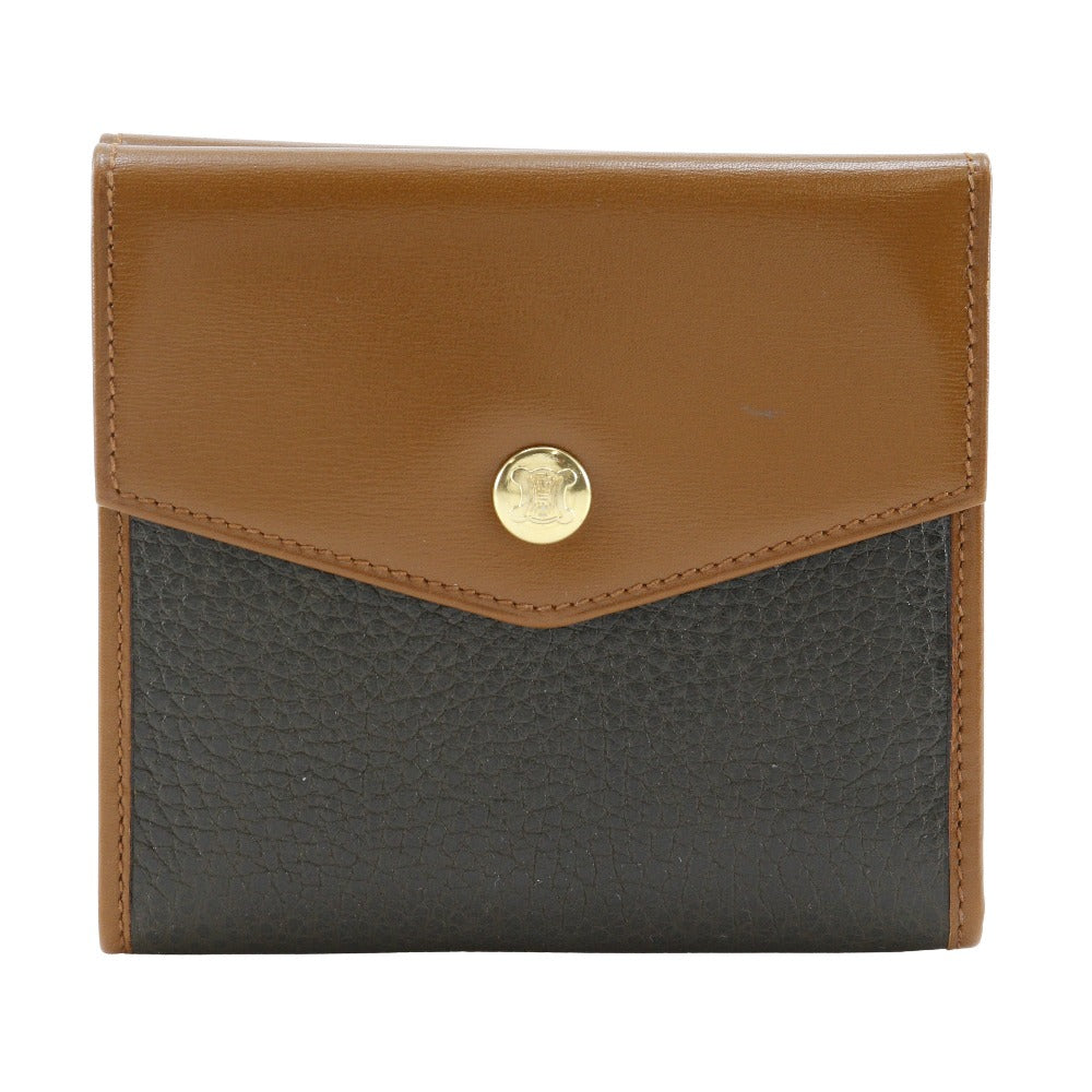 CELINE Bifold Wallet leather Brown W Hook Wallet  Women
