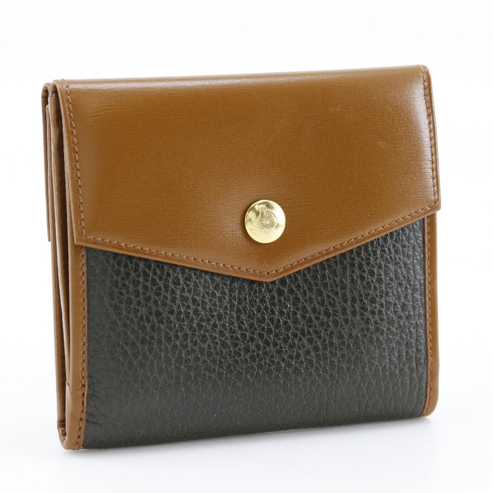 CELINE Bifold Wallet leather Brown W Hook Wallet  Women