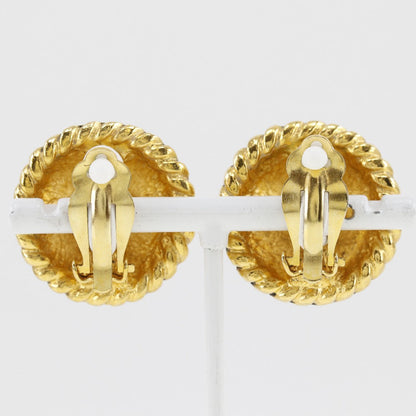 CHANEL Earring Plated Gold gold vintage COCO Mark Women