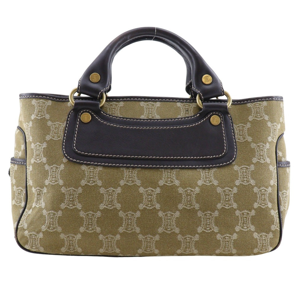 CELINE Handbag canvas khaki Macadam Boogie bag Women