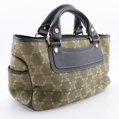 CELINE Handbag canvas khaki Macadam Boogie bag Women