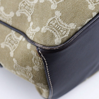 CELINE Handbag canvas khaki Macadam Boogie bag Women