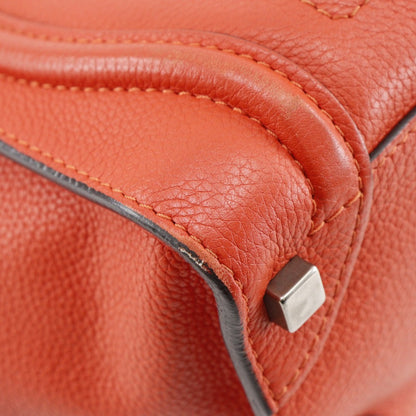 CELINE Handbag leather Red Micro shopper Luggage Women