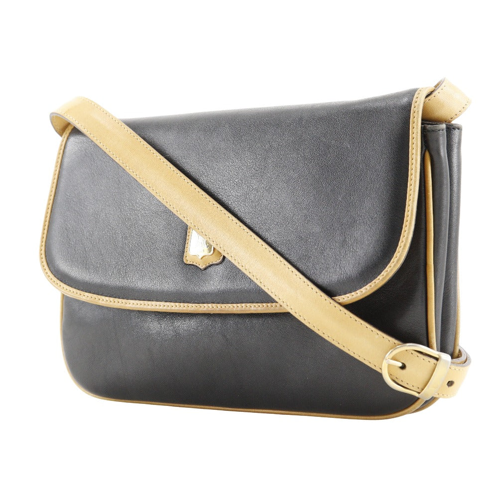 CELINE Shoulder Bag Calfskin black 2-way clutch Old Celine Women