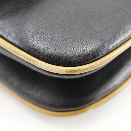CELINE Shoulder Bag Calfskin black 2-way clutch Old Celine Women