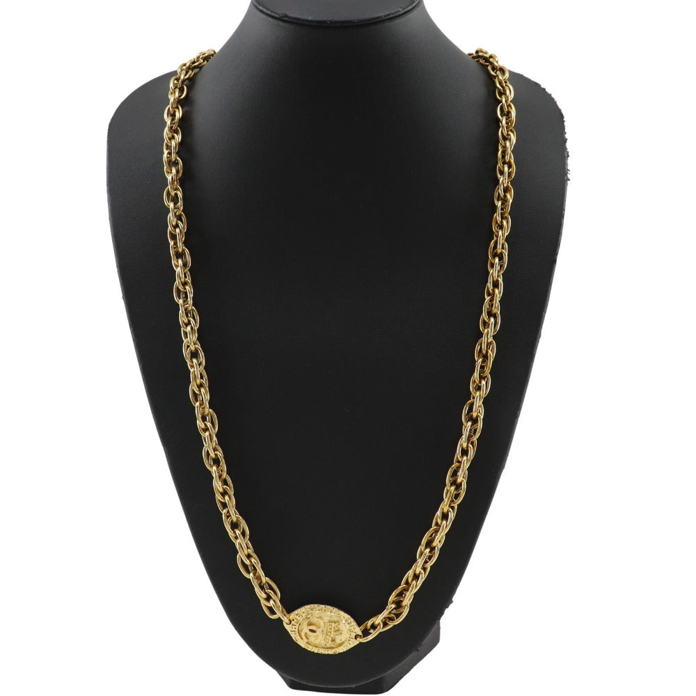 CHANEL Necklace Plated Gold gold long COCO Mark