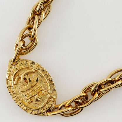 CHANEL Necklace Plated Gold gold long COCO Mark