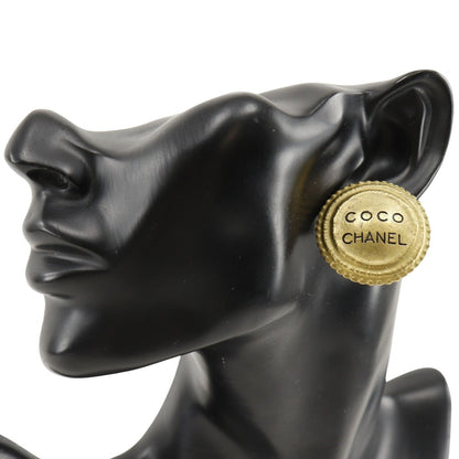 CHANEL Earring Plated Gold gold vintage COCO logo