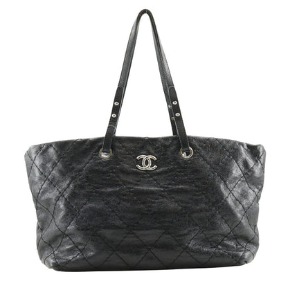 CHANEL Tote Bag A48019 leather black COCO Mark On the load