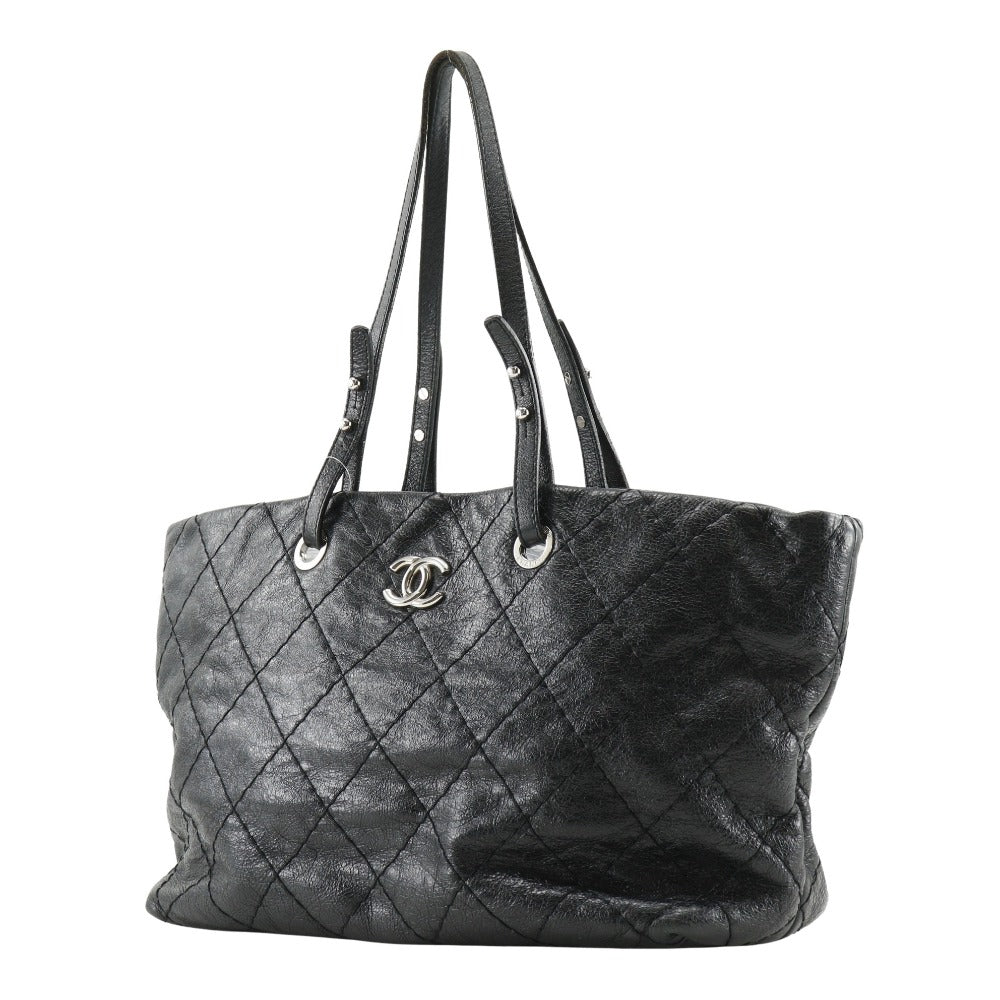 CHANEL Tote Bag A48019 leather black COCO Mark On the load