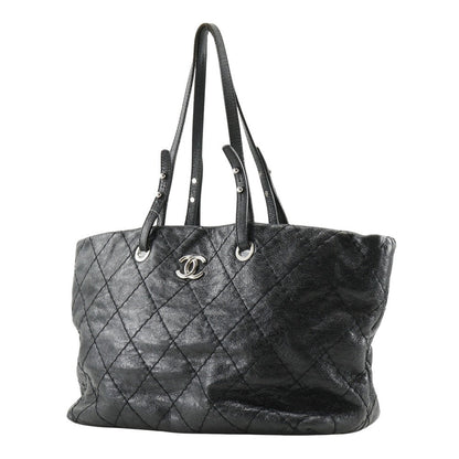 CHANEL Tote Bag A48019 leather black COCO Mark On the load