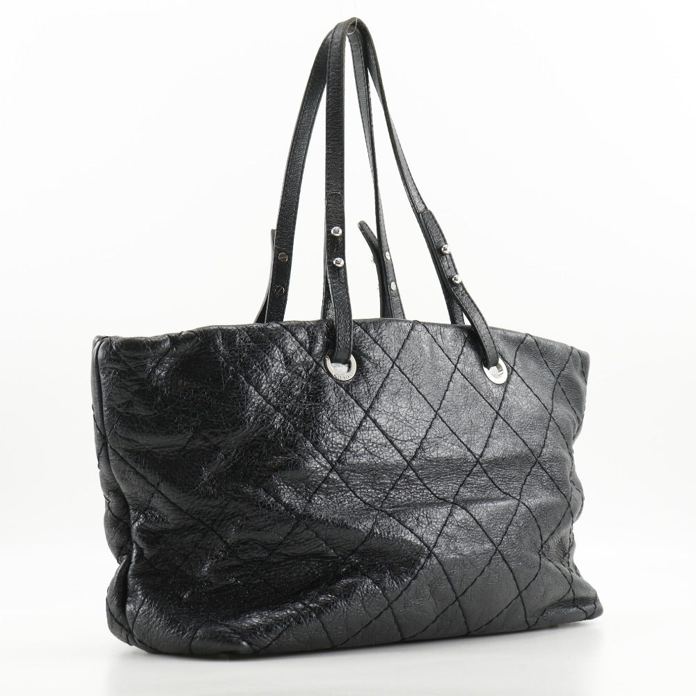 CHANEL Tote Bag A48019 leather black COCO Mark On the load