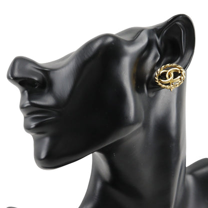 CHANEL Earring Plated Gold gold vintage COCO Mark
