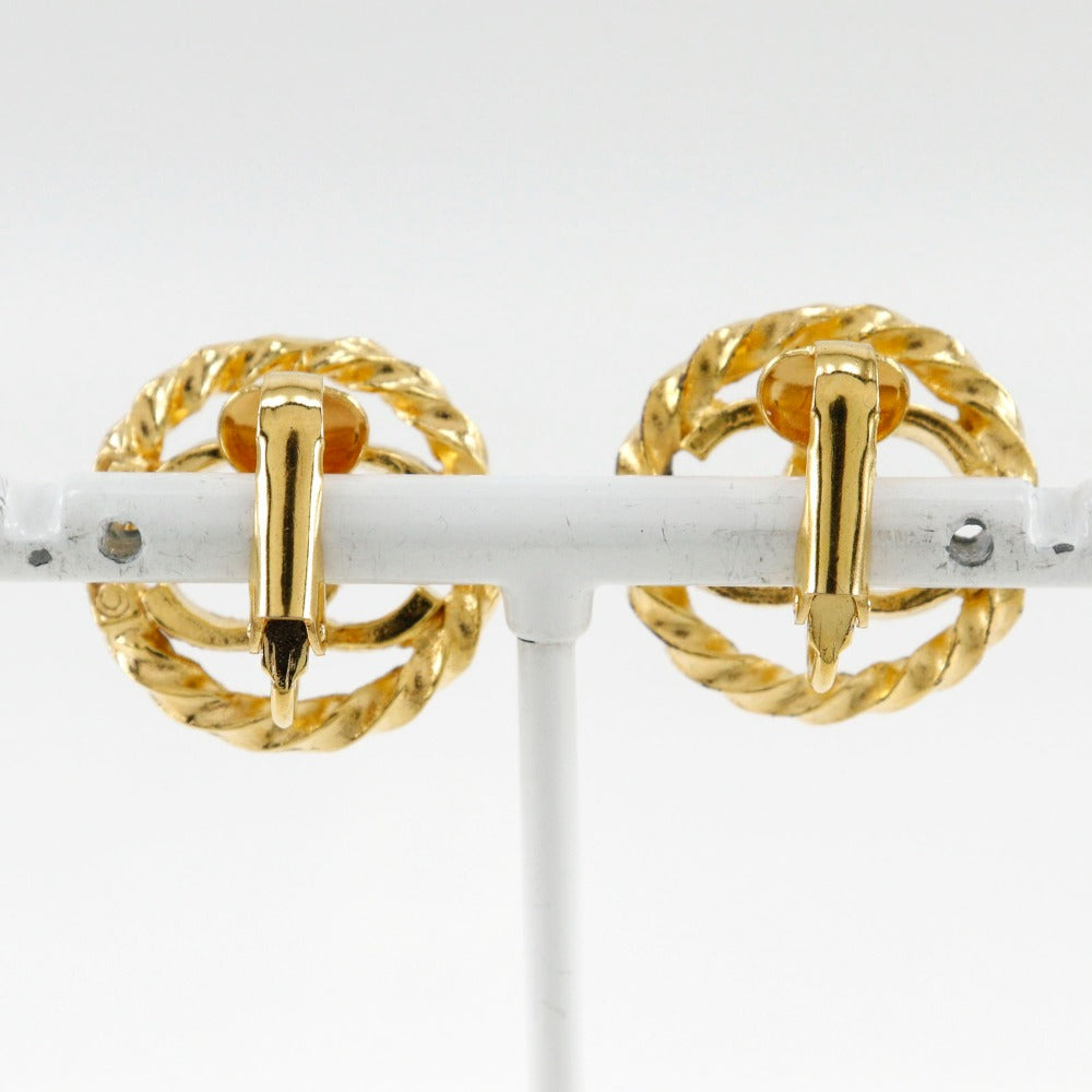 CHANEL Earring Plated Gold gold vintage COCO Mark