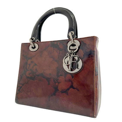 Christian Dior Handbag MA-0958 Patent leather Brown Lady Dior Women