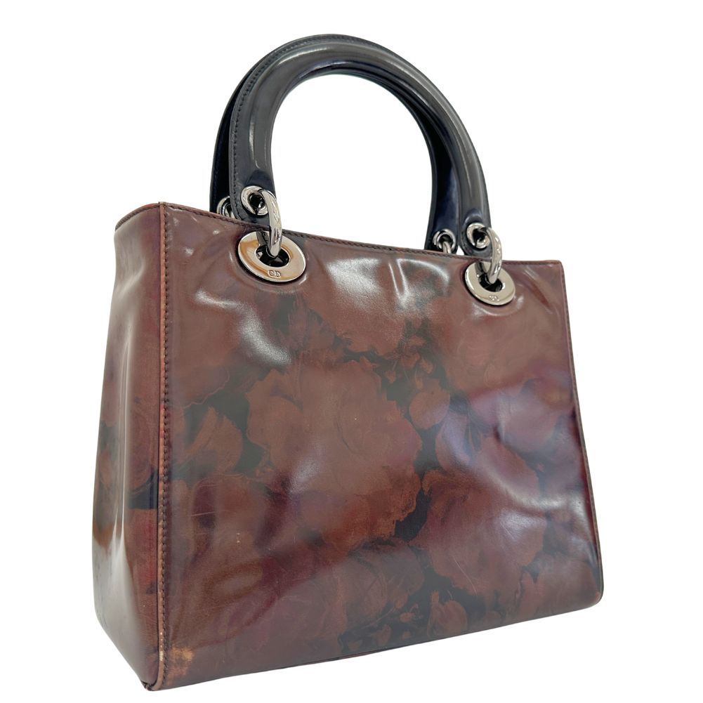 Christian Dior Handbag MA-0958 Patent leather Brown Lady Dior Women