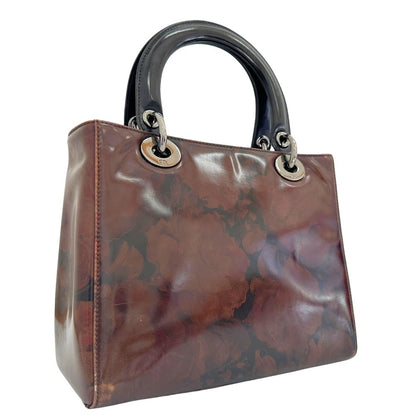 Christian Dior Handbag MA-0958 Patent leather Brown Lady Dior Women