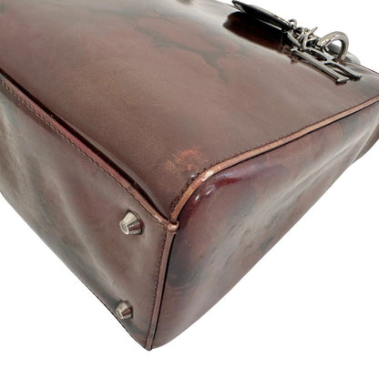 Christian Dior Handbag MA-0958 Patent leather Brown Lady Dior Women