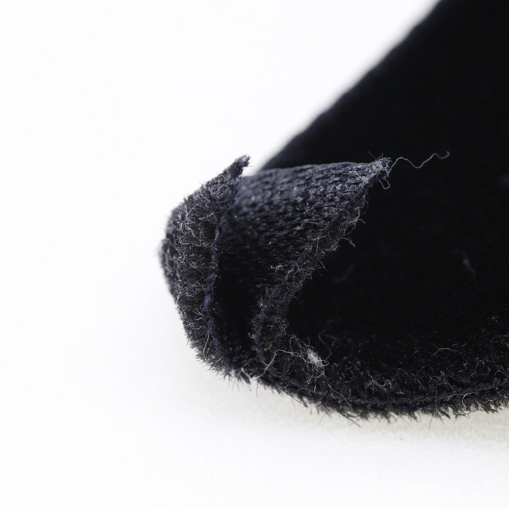 CHANEL Brooch Velor black ribbon Women