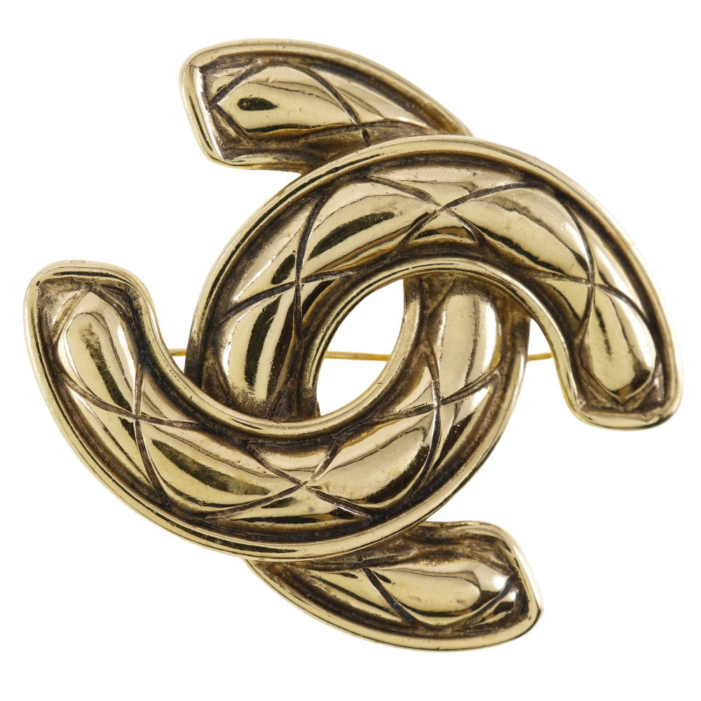 CHANEL Brooch Plated Gold gold COCO Mark Women
